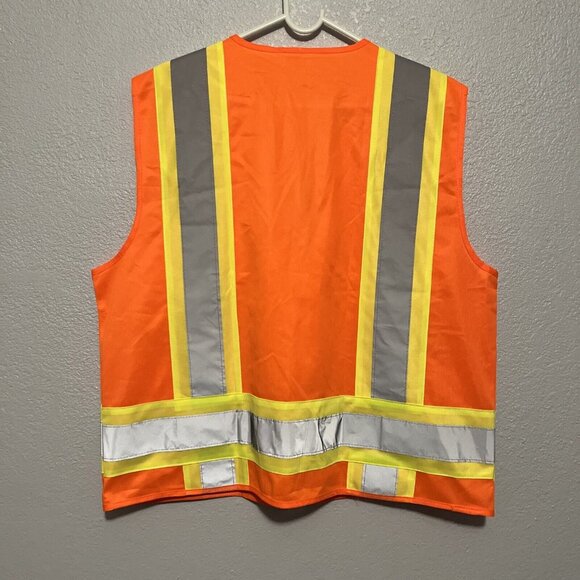 TrueCrest Safety Vest Class 2 Level 2 Hi-Vis Orange Medium Mesh Material Sz M/L - Picture 6 of 6